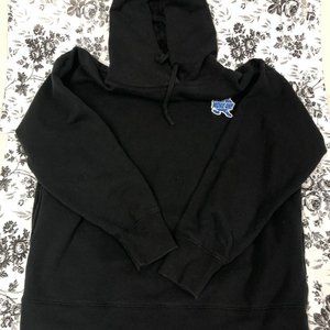 Uniqlo Women's Black Graphic Print Hooded Sweatshirt Hoodie Size Xs